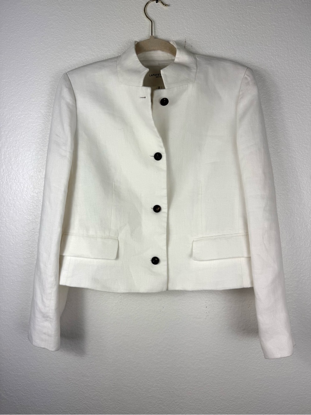 Lafayette 148 linen white blazer size 8